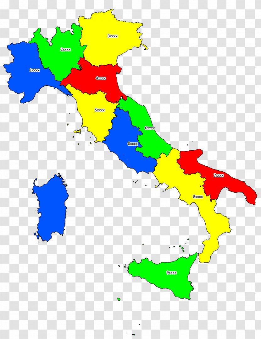 Regions Of Italy Blank Map Mapa Polityczna Transparent PNG