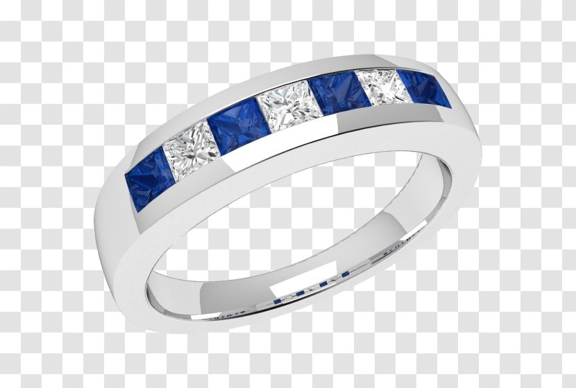 Sapphire Eternity Ring Diamond Ruby - Brilliant - White Gold Marble Transparent PNG