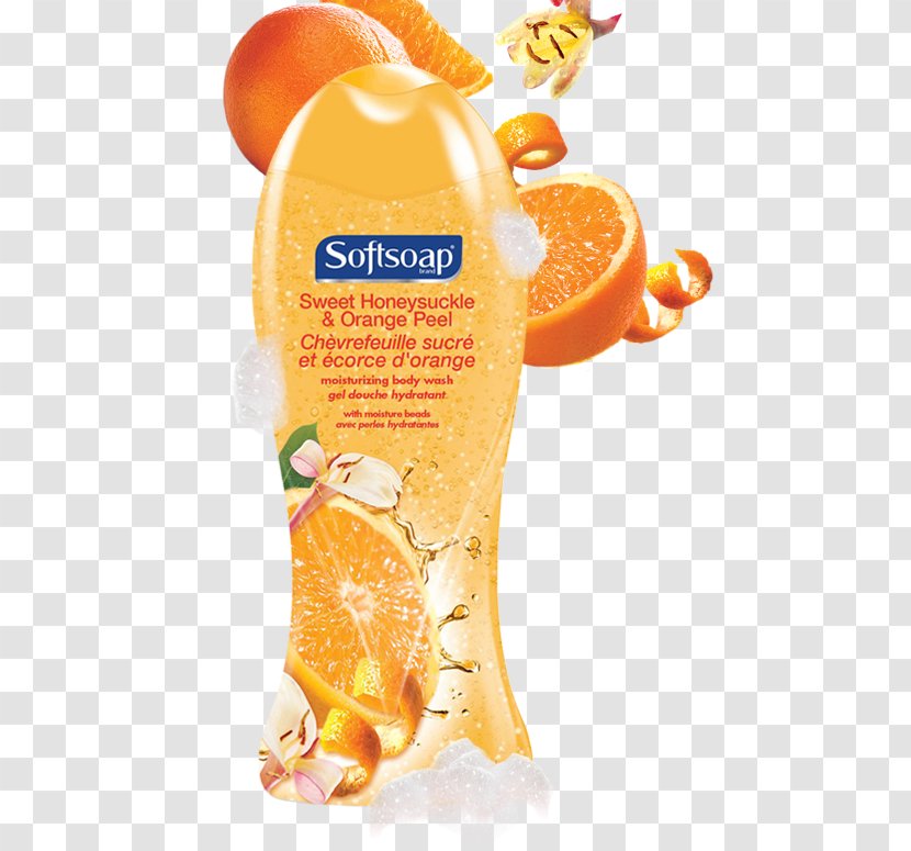 Orange Juice Softsoap Peel Drink - Shower Gel - Sweet Transparent PNG