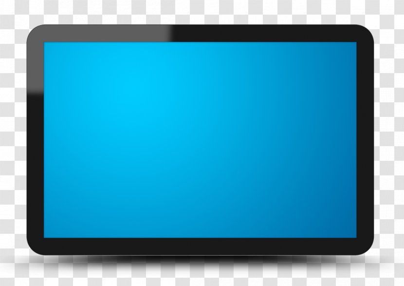 Computer Monitors Display Device Electric Blue Teal - Turquoise - Technology Frame Transparent PNG