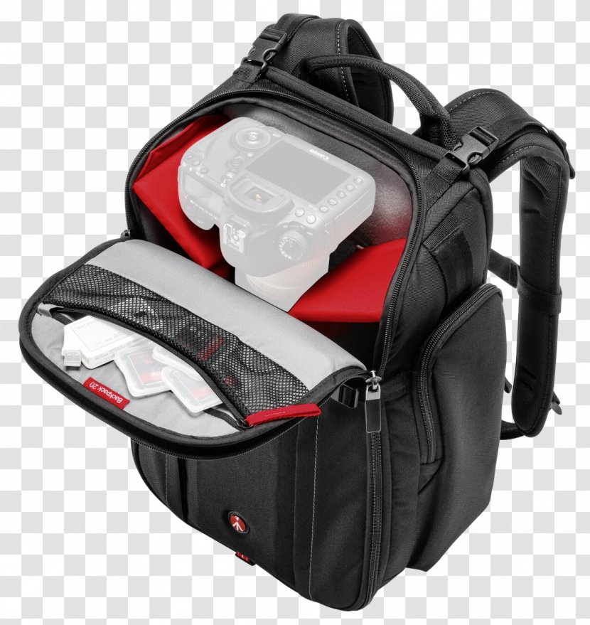 Bag MANFROTTO Backpack Proffessional BP 30BB Off Road Hiker 20 L Gray - Red Transparent PNG