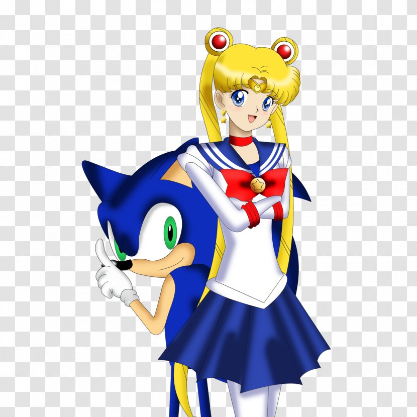 Sonic The Hedgehog Sailor Mars Moon Crossover Art - Heart Transparent PNG