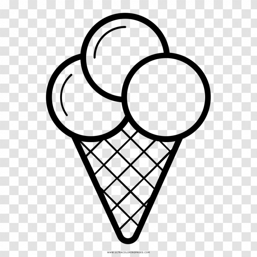 Ice Cream Cones Drawing Coloring Book Clip Art - Page - Poster Transparent PNG