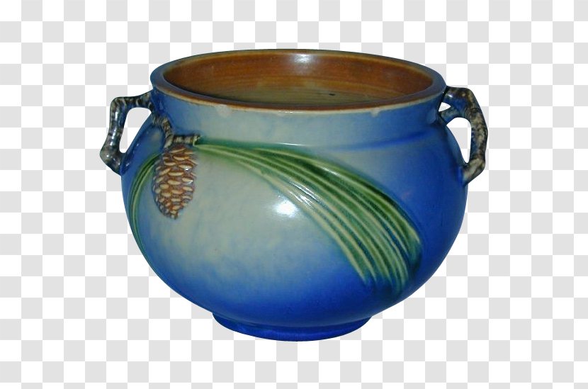Roseville Apple Blossom Pottery Ceramic Porcelain - Blue Transparent PNG