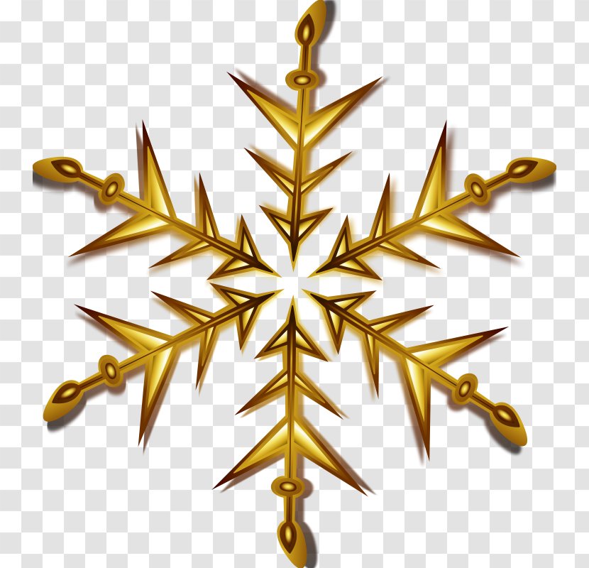 Snowflake Clip Art - Yellow Transparent PNG