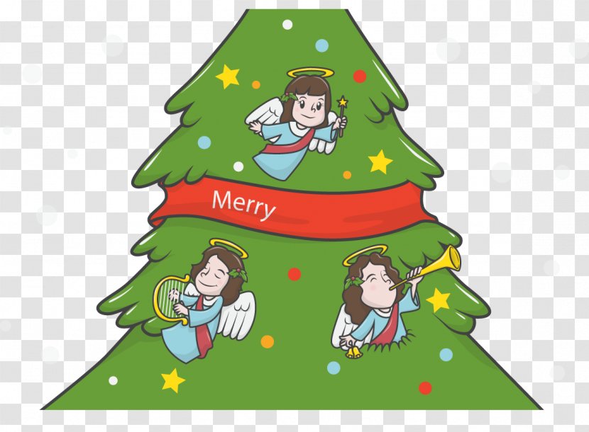 Christmas Tree - Fictional Character - Little Angel Transparent PNG