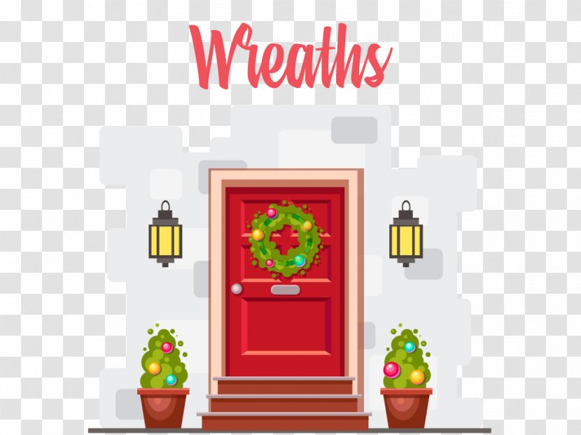 Christmas Lights Holiday Door Cartoon - Brand Transparent PNG