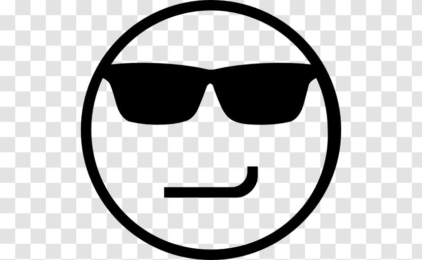 Emoticon Smiley Smirk Emoji - Facial Expression - Sunglasses Transparent PNG