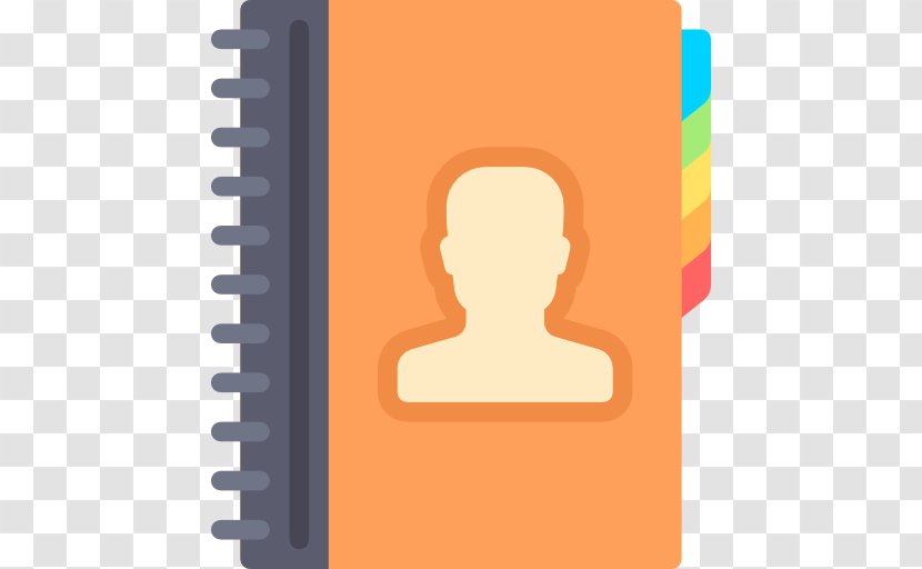 Address Book Paper - Orange - Text Transparent PNG