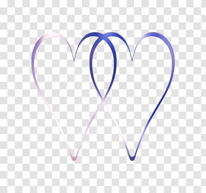 Heart Line Purple Clip Art M-095 - Flower - Silhouette Transparent PNG