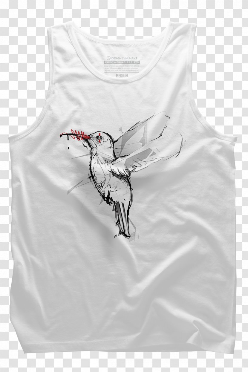 T-shirt Sleeveless Shirt Shoulder Outerwear - Hummingbirds Transparent PNG