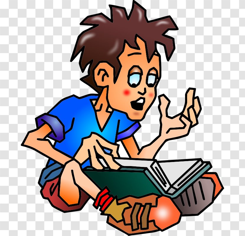 Student Reading Clip Art - Artwork - Cartoon Pictures Of People Transparent PNG