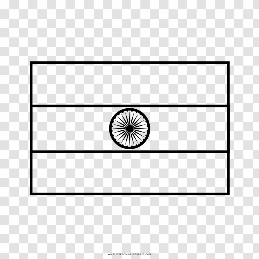 Flag Of India Ausmalbild Drawing - Monochrome Transparent PNG