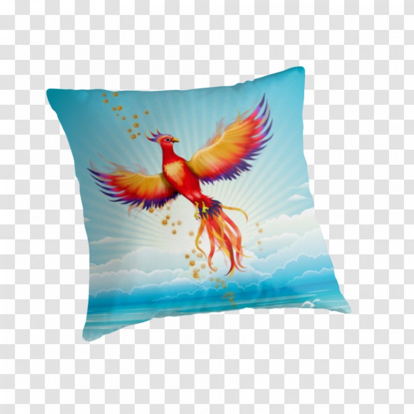 Throw Pillows Cushion Phoenix Tattoo - Feather - Pillow Transparent PNG