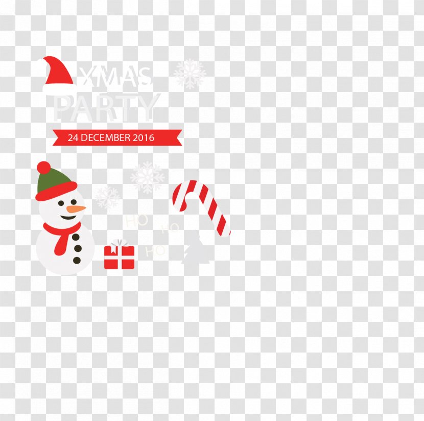 Snowman Christmas Party - Flat Invitations Transparent PNG