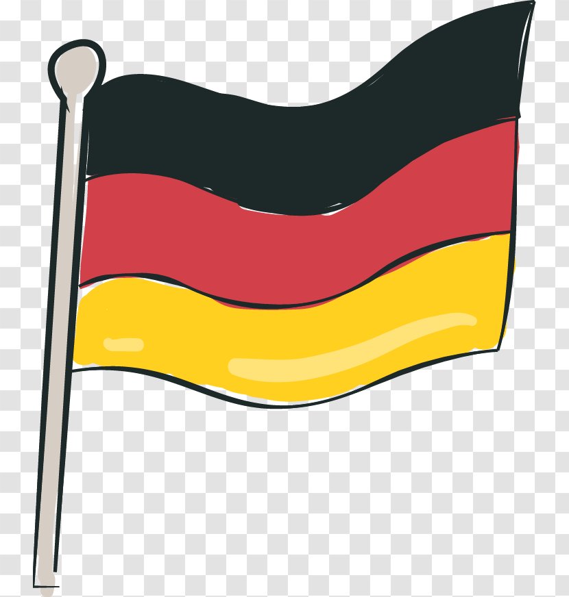 Flag Of Germany National - Text - German Painted Transparent PNG