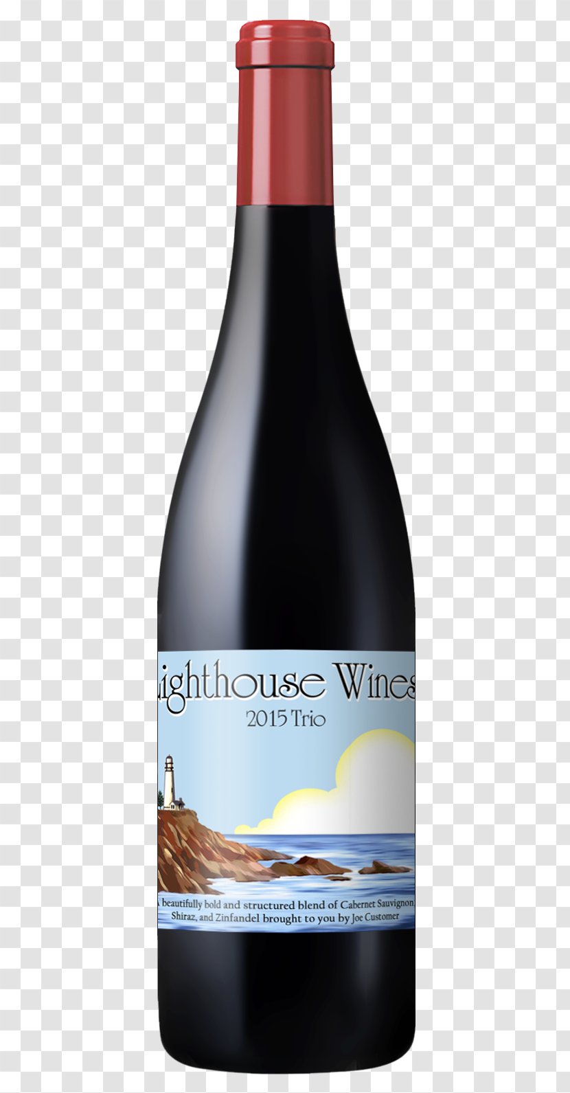 Proprieta Sperino Lessona Wine Bodega Pago De Vallegarcía Liqueur - Bottle - Watercolor Lighthouse Transparent PNG