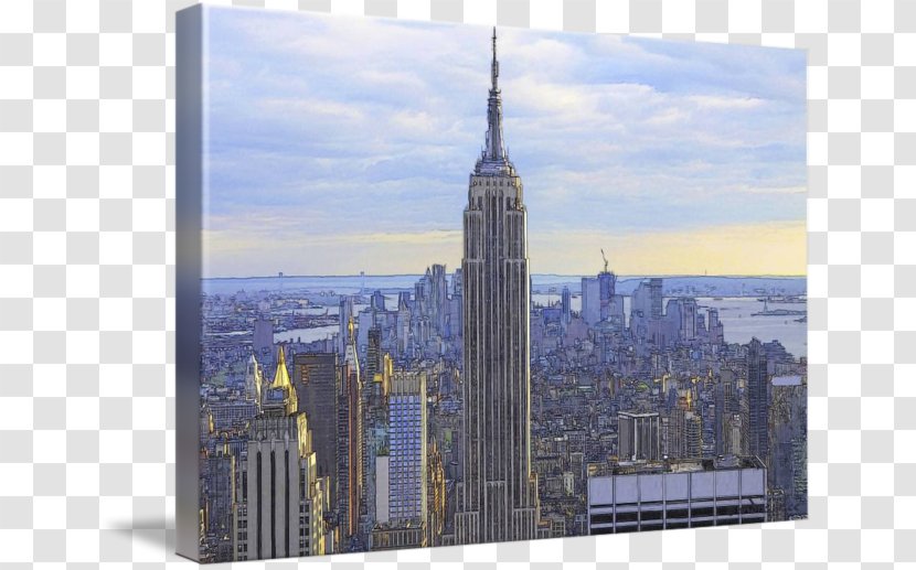 Empire State Building Skyline Drawing Skyscraper - Buildin Transparent PNG