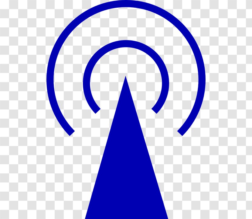 Wi-Fi Wireless Network Aerials Clip Art - Blue Transparent PNG