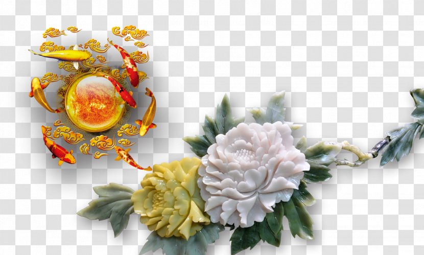 Floral Design 3D Computer Graphics Moutan Peony - Cut Flowers - Jade Transparent PNG