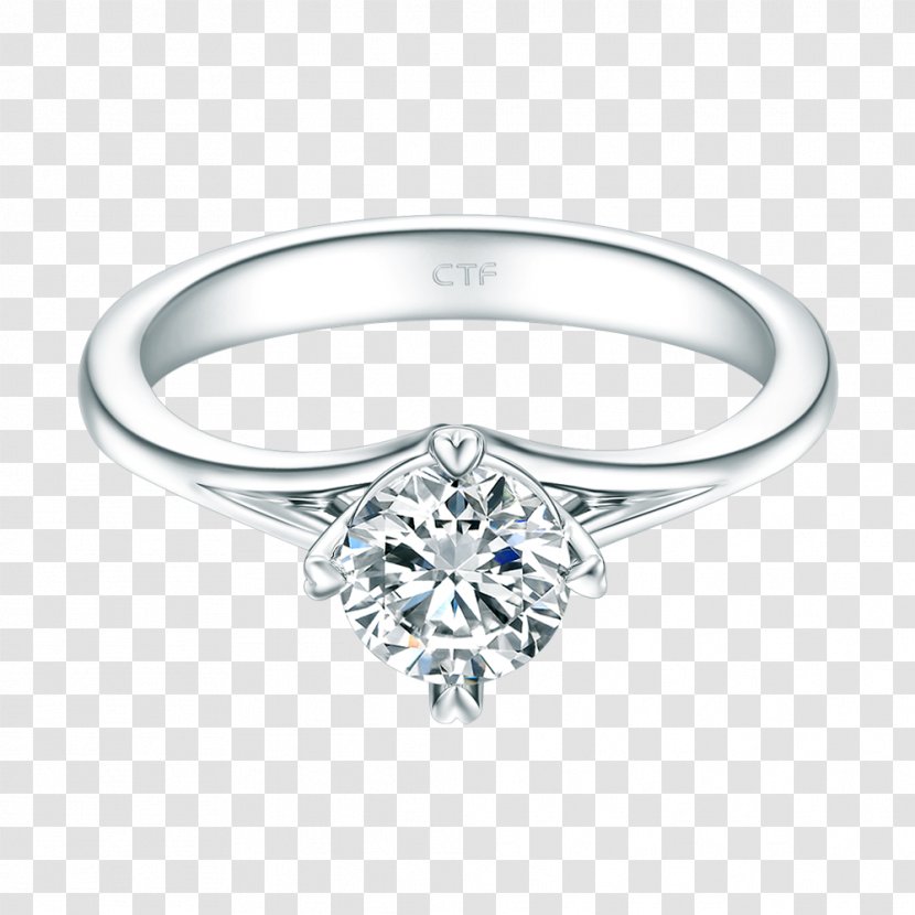 Engagement Ring Sterling Silver Jewellery - Heart Transparent PNG