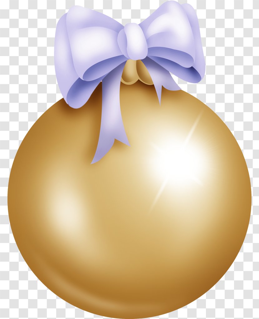 Christmas Ornament Ball Clip Art - Gold - Orb Transparent PNG