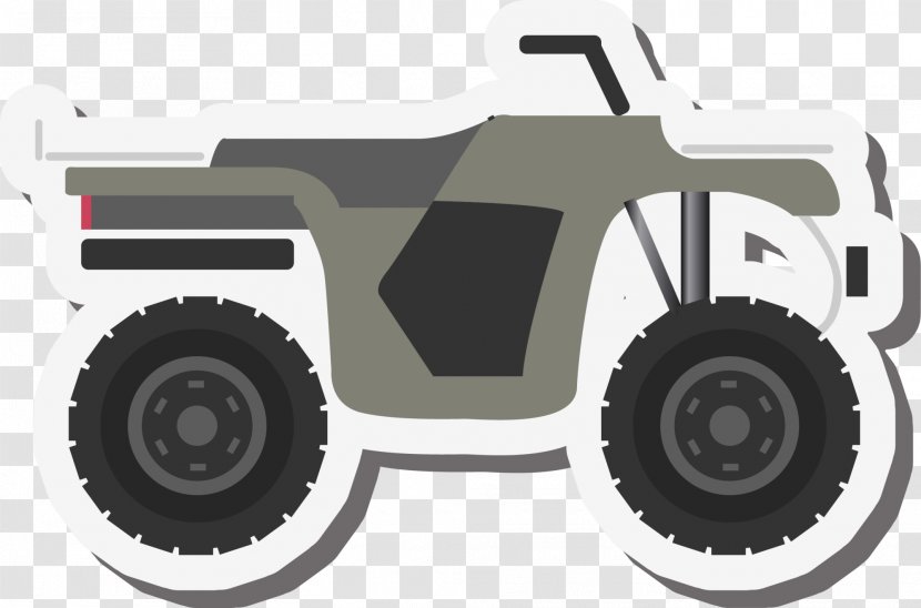 Cartoon All-terrain Vehicle - Dune Buggy - Grey Snow Cart Transparent PNG