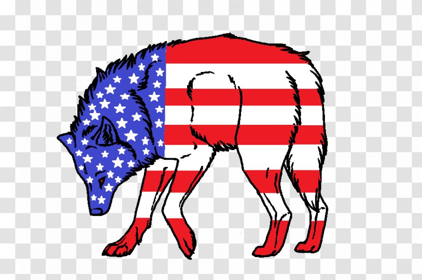 Gray Wolf Flag Of The United States American A True Story Survival And Obsession In West - Silhouette Transparent PNG