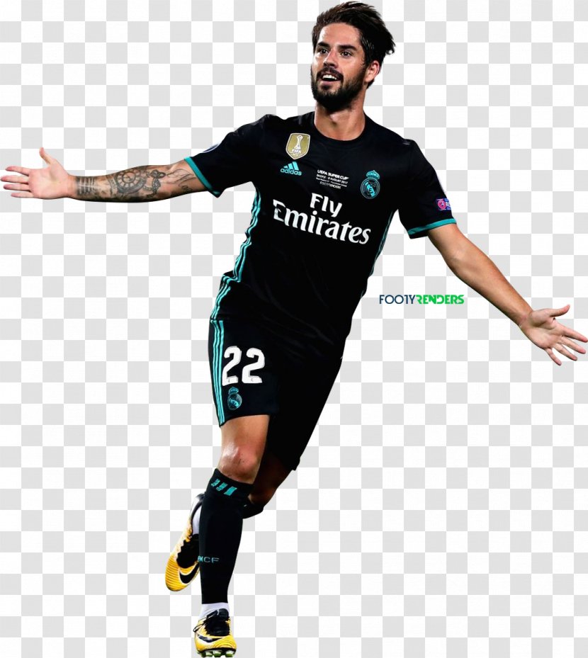 2017 UEFA Super Cup FIFA Mobile Real Madrid C.F. 18 Jersey - Isco - Football Transparent PNG