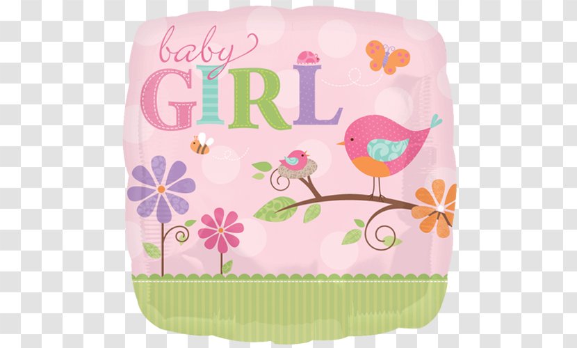Mylar Balloon Infant Baby Shower Child - Frame - Pink Square Transparent PNG