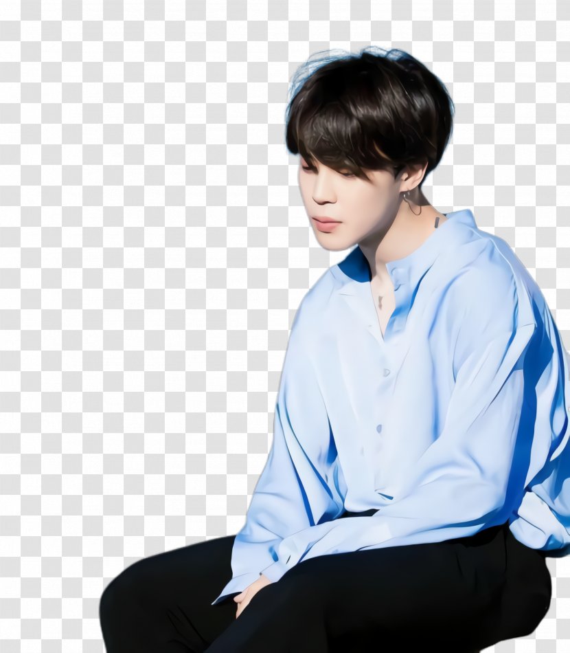 Bts Love Yourself - Jimin - Black Hair Whitecollar Worker Transparent PNG