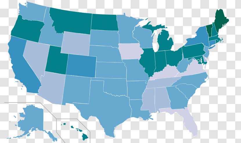 United States Legality Of Cannabis By U.S. Jurisdiction Medical - Map - Now We Are Six Transparent PNG