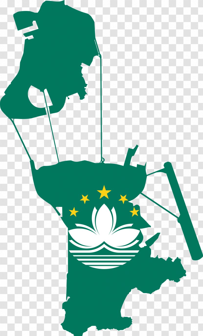 Flag Of Macau Vector Map - Royaltyfree - Taiwan Transparent PNG