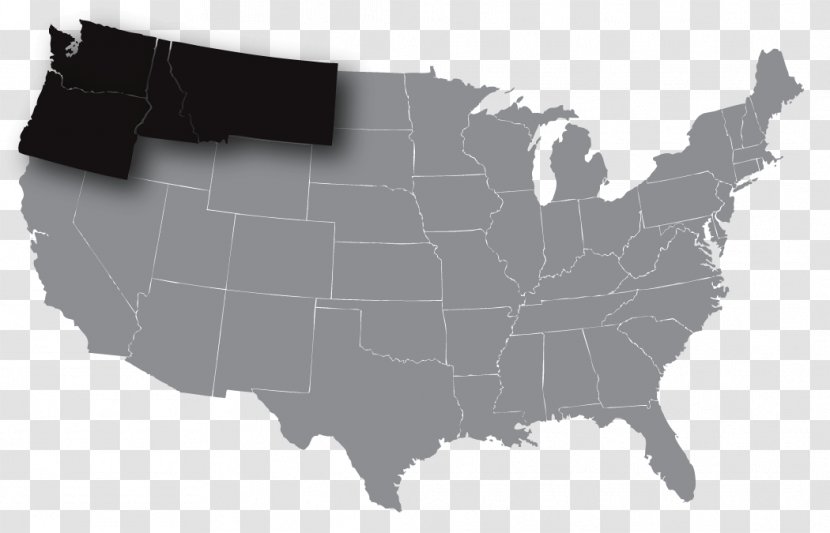 United States World Map - Pacific Northwest Transparent PNG
