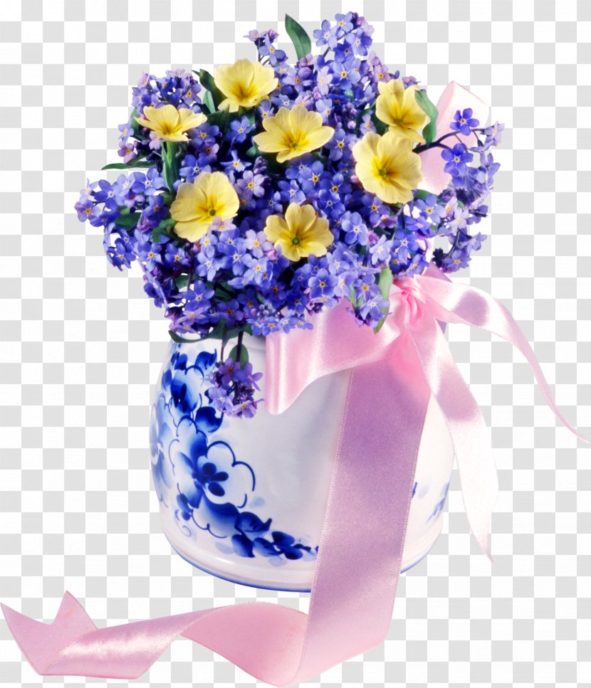Birthday Flower Clip Art - Purple - Forget Me Not Transparent PNG