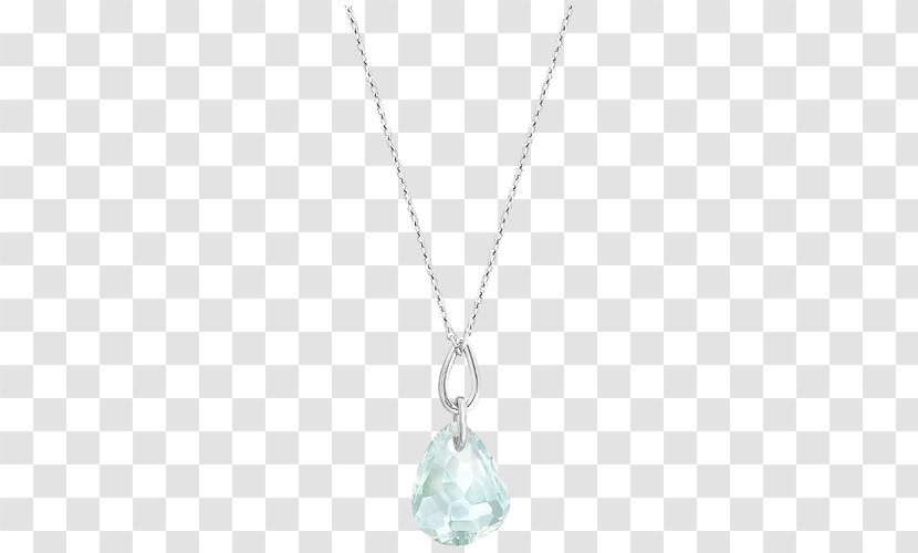 Locket Necklace Silver Chain - Pendant - Swarovski Jewelry Women Emerald Transparent PNG