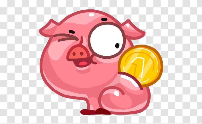 Clip Art Sticker VKontakte Advertising Website - Pink - George Pig Transparent PNG