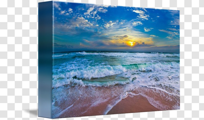 Seascape Painting Beach Shore - Heat - Sunset Transparent PNG