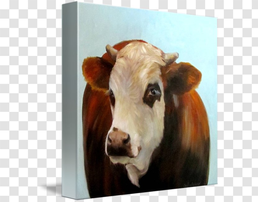 Dairy Cattle Painting Holstein Friesian Gallery Wrap Canvas - Cow Goat Family Transparent PNG