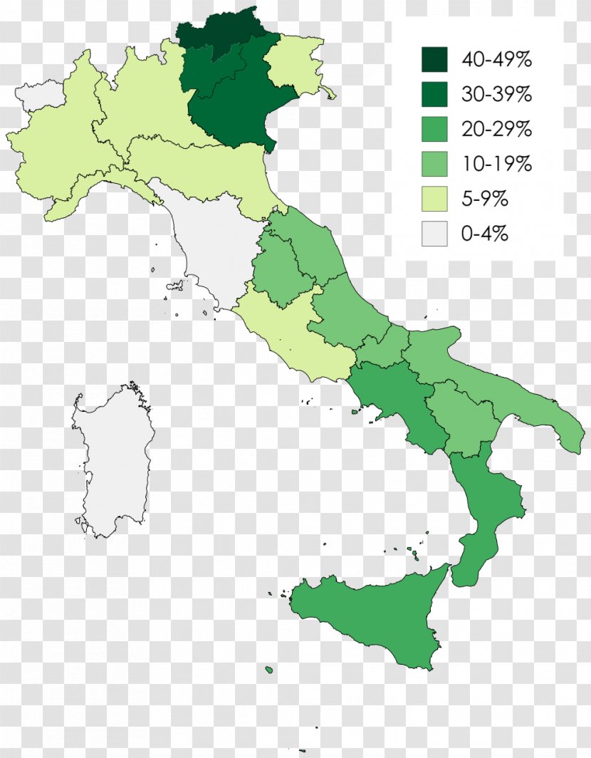 Regions Of Italy Spoken Language Dialect - Per Capita Income - Area Transparent PNG