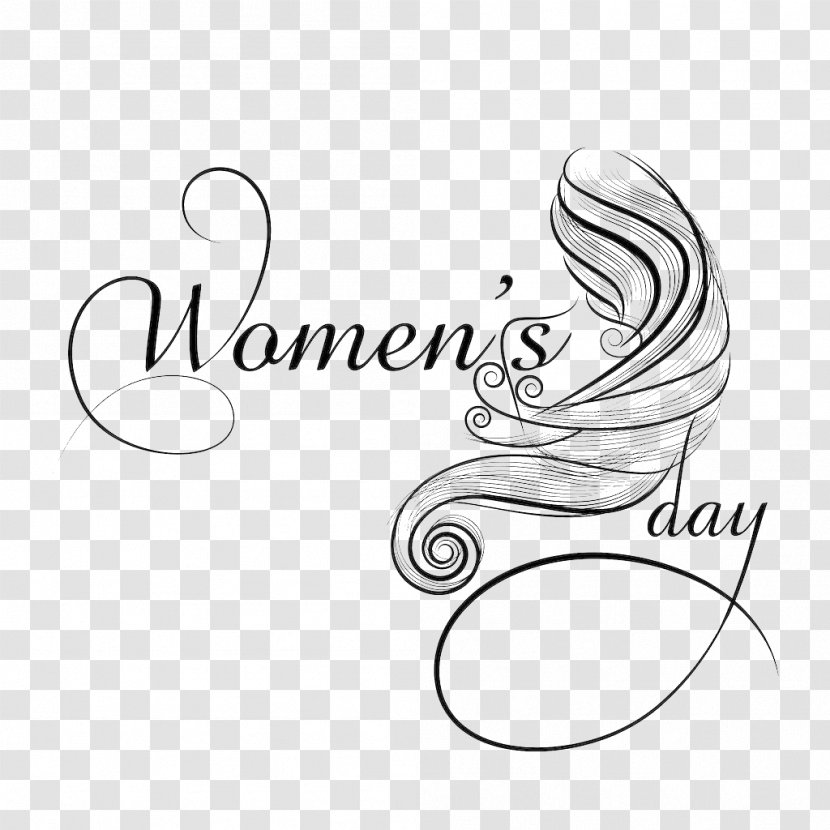 International Womens Day Woman Happiness Wallpaper - Calligraphy - 38 Women's Text Creative Word Transparent PNG