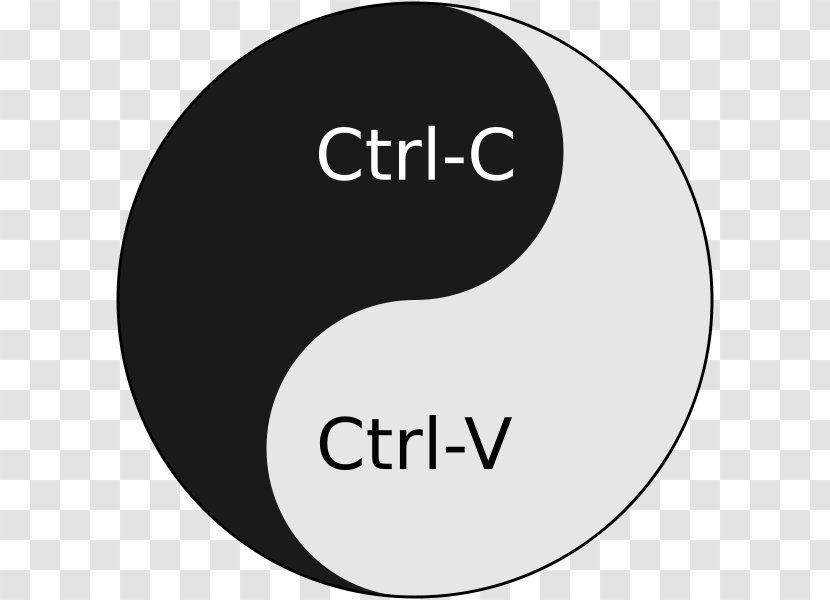 Control-C Control-V Cut, Copy, And Paste Missionary Church Of Kopimism Yin Yang - Logo - Symbol Transparent PNG