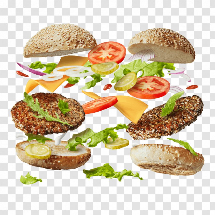 Salmon Burger Hamburger Buffalo Breakfast Sandwich Veggie - Fast Food Transparent PNG