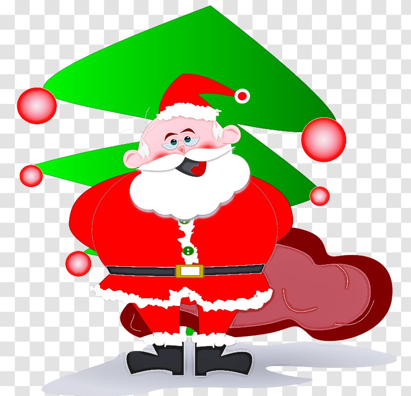 Santa Claus - Cartoon - Christmas Tree Transparent PNG