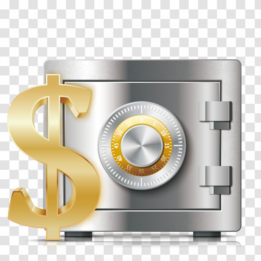 Bank Vault United States Dollar Coin - Vector Safety Deposit Box Transparent PNG