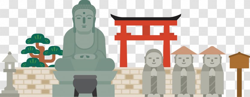 Japan Illustration - Stock Photography - Vector Image Of Gray Buddha Transparent PNG