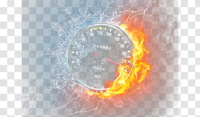 Download Icon - Watercolor - Speedometer Transparent PNG