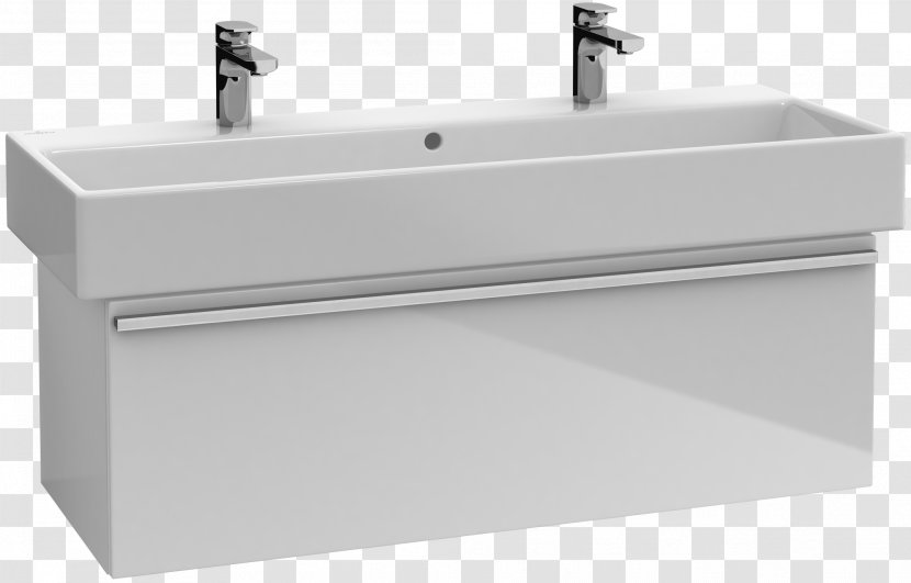 Sink Villeroy & Boch White Bathroom Central Line - Armoires Wardrobes Transparent PNG