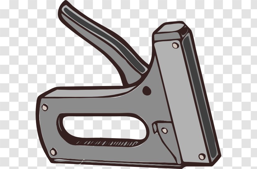Nail Gun Firearm Staple Clip Art - Office Stapler Cliparts Transparent PNG