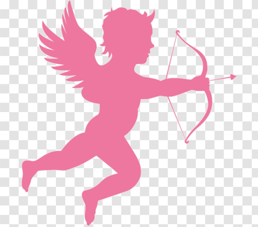 Psyche Revived By Cupid's Kiss Portable Network Graphics Clip Art Silhouette - Cupids - Magenta Transparent PNG